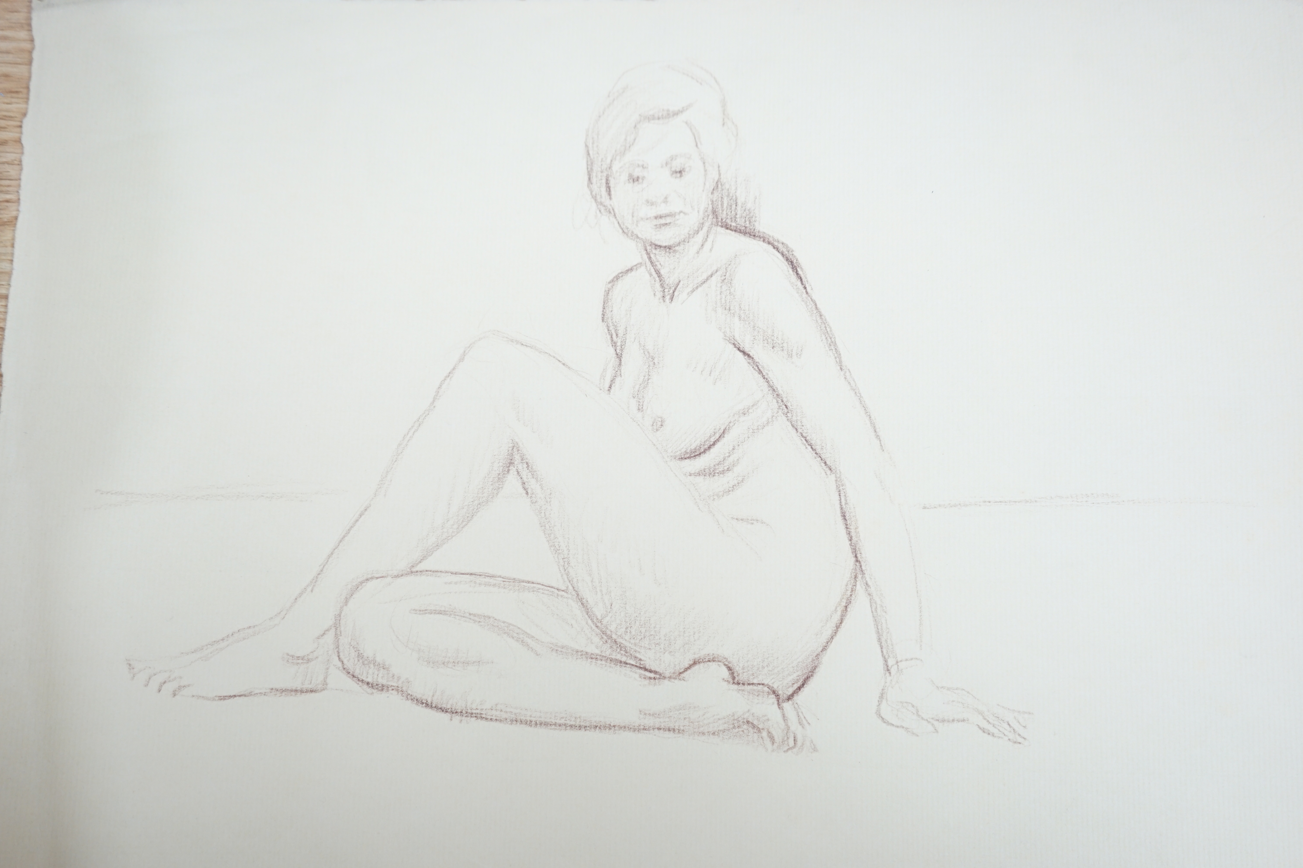 Clifford Hall (1904-1973), four mixed media’s on paper, Figural and nude studies, one dated '65, largest 38 x 28cm